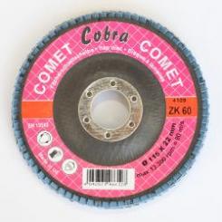 10x Fächerschleifscheibe Zirkonkorund schräg Korn 60 - 115x22mm 