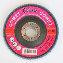 10x Fächerschleifscheibe Zirkonkorund schräg Korn 80 - 115x22mm 